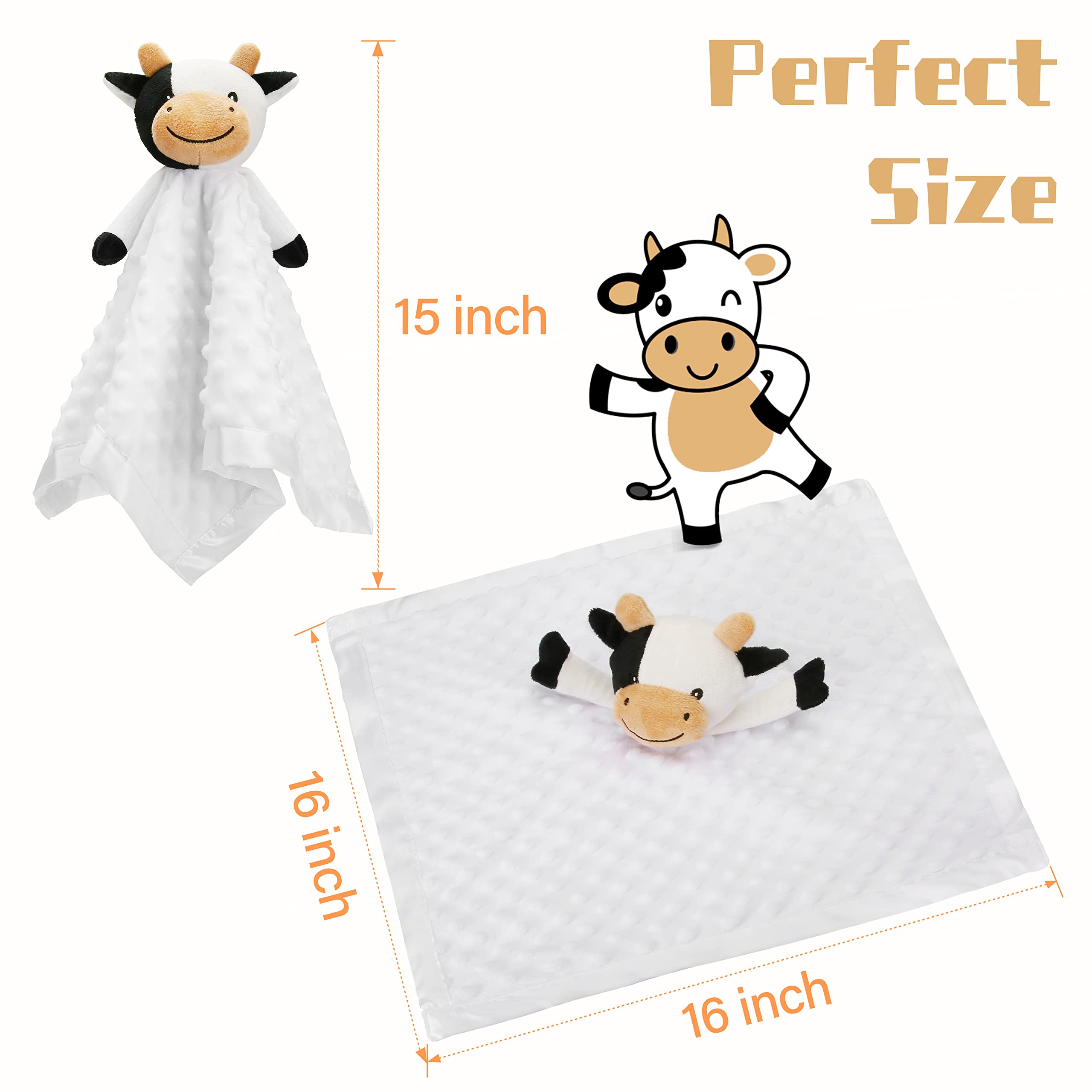Pro Goleem Cow Security Blanket gift-packaging image emphasizes ready-made newborn gift packaging.