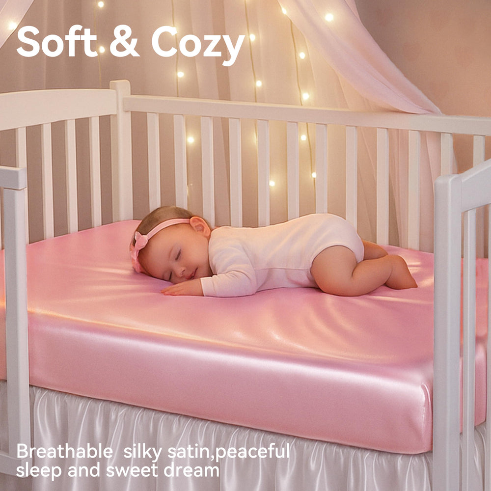 Pro Goleem crib sheet with elastic secure-fit bottom.