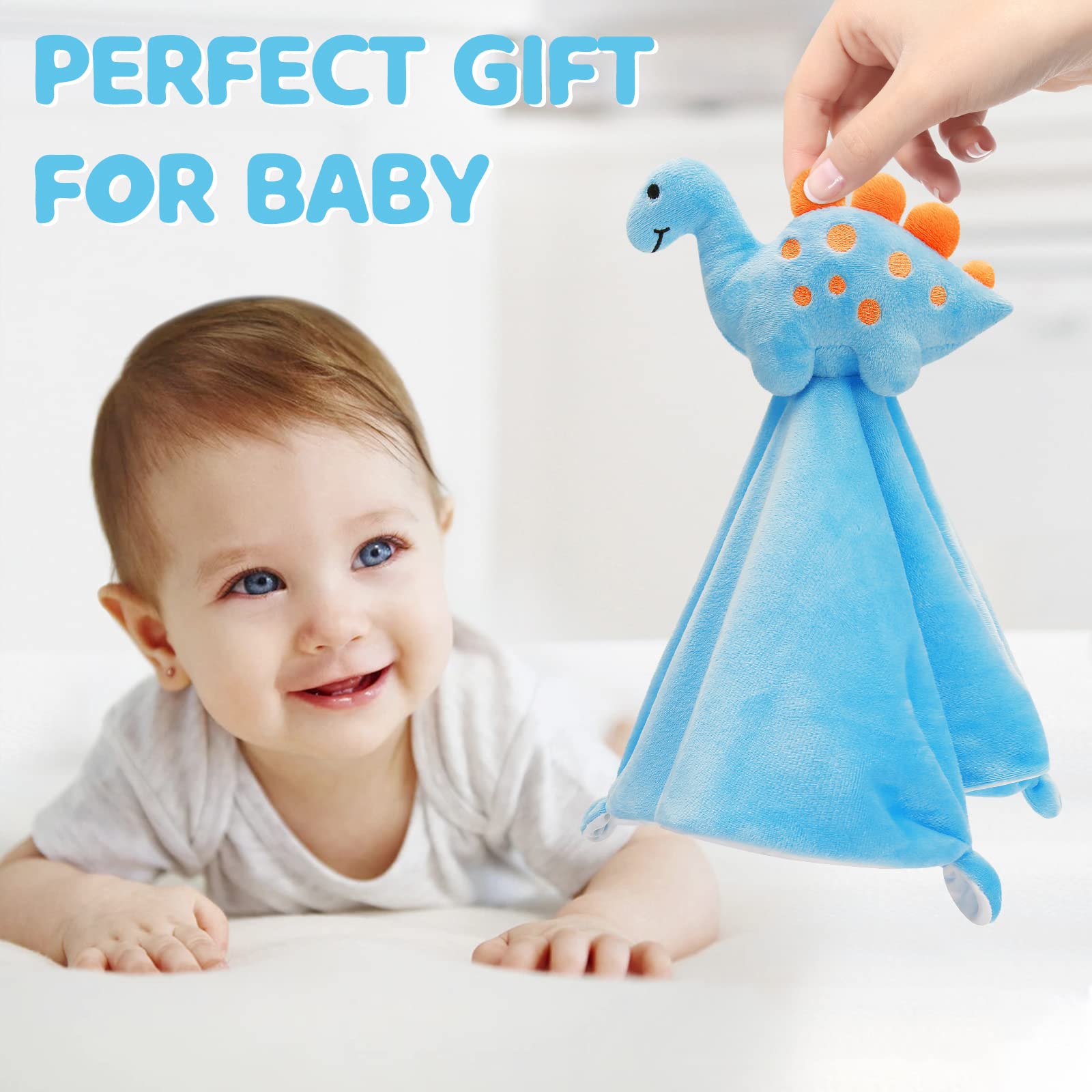 Pro Goleem dinosaur-lovey-soft-plush-blue, plush texture great for soothing touch