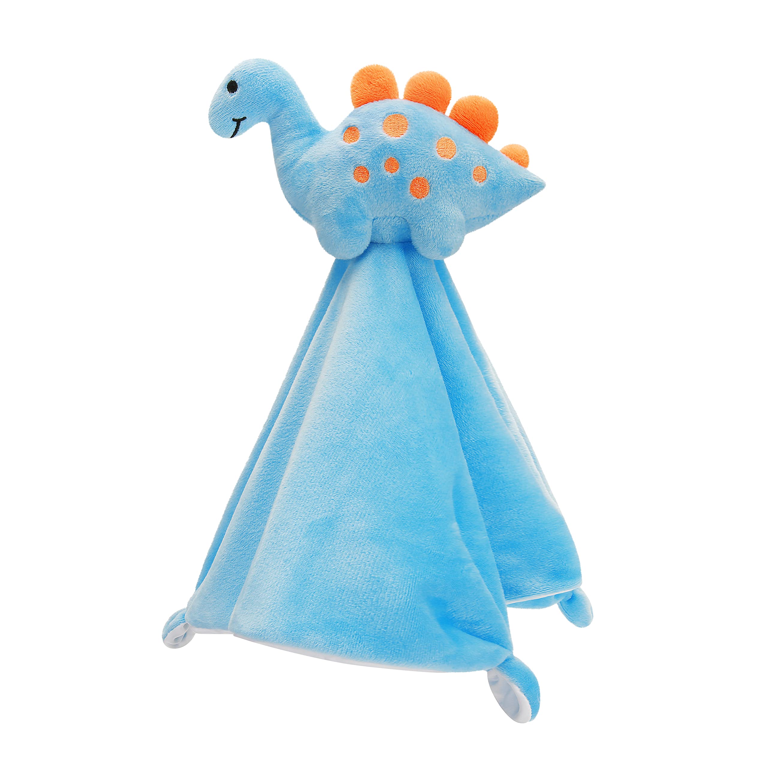 Pro Goleem dinosaur-security-blanket-lovey blue-front view, a soft cuddle for calm naps