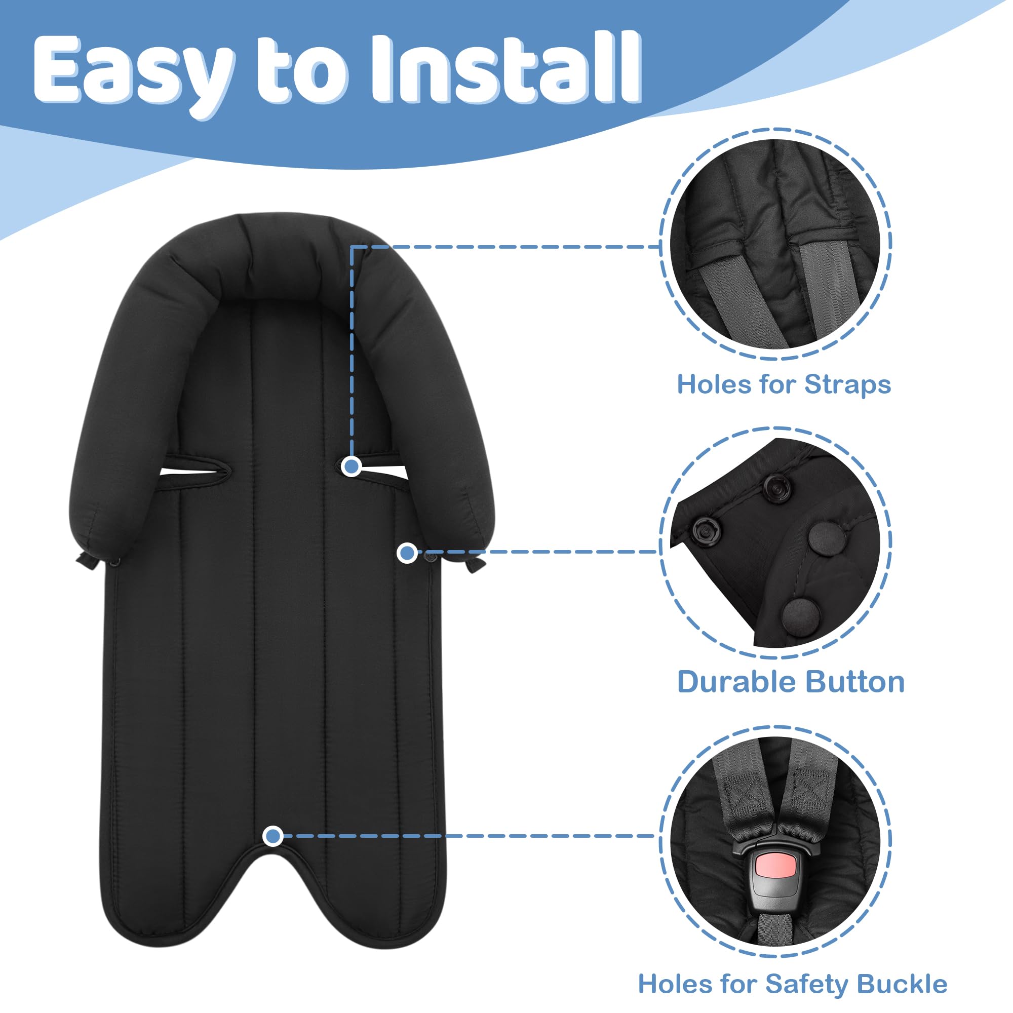 Pro Goleem easy-install snaps ensure quick secure placement during on-the-go trips.
