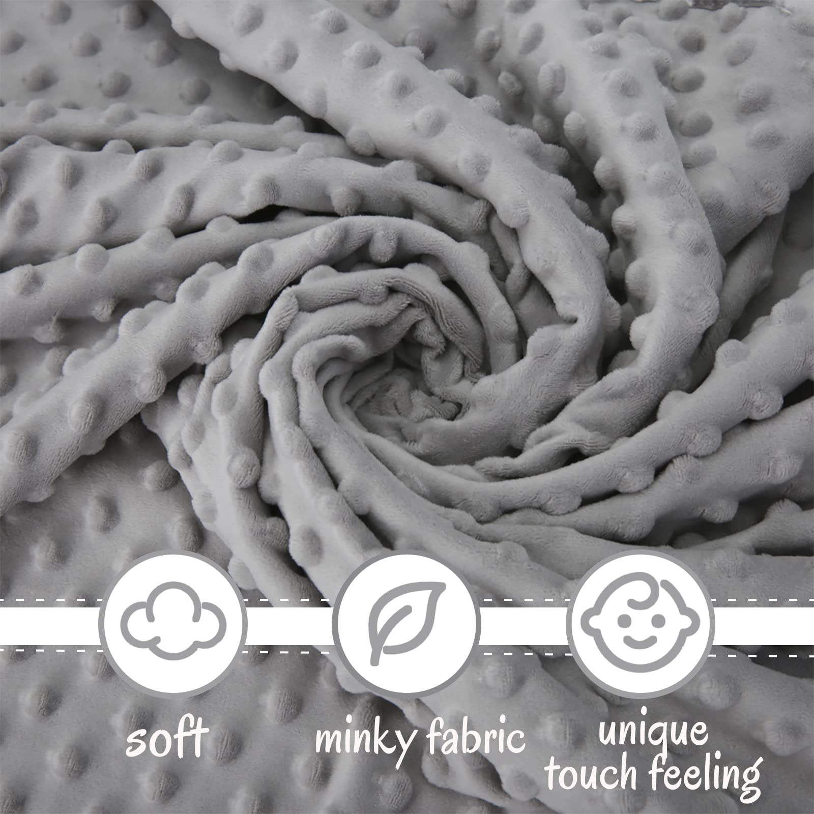 Pro Goleem Elephant Security Blanket in nursery corner with baby toys