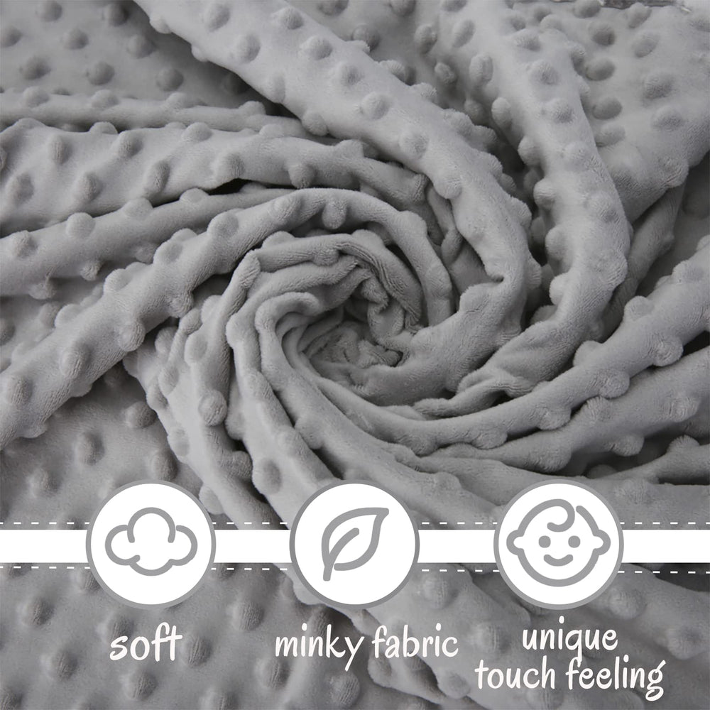 Pro Goleem Elephant Security Blanket in nursery corner with baby toys