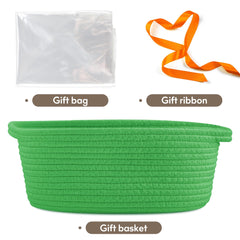Pro Goleem grass-green basket with open top offers easy toy access.