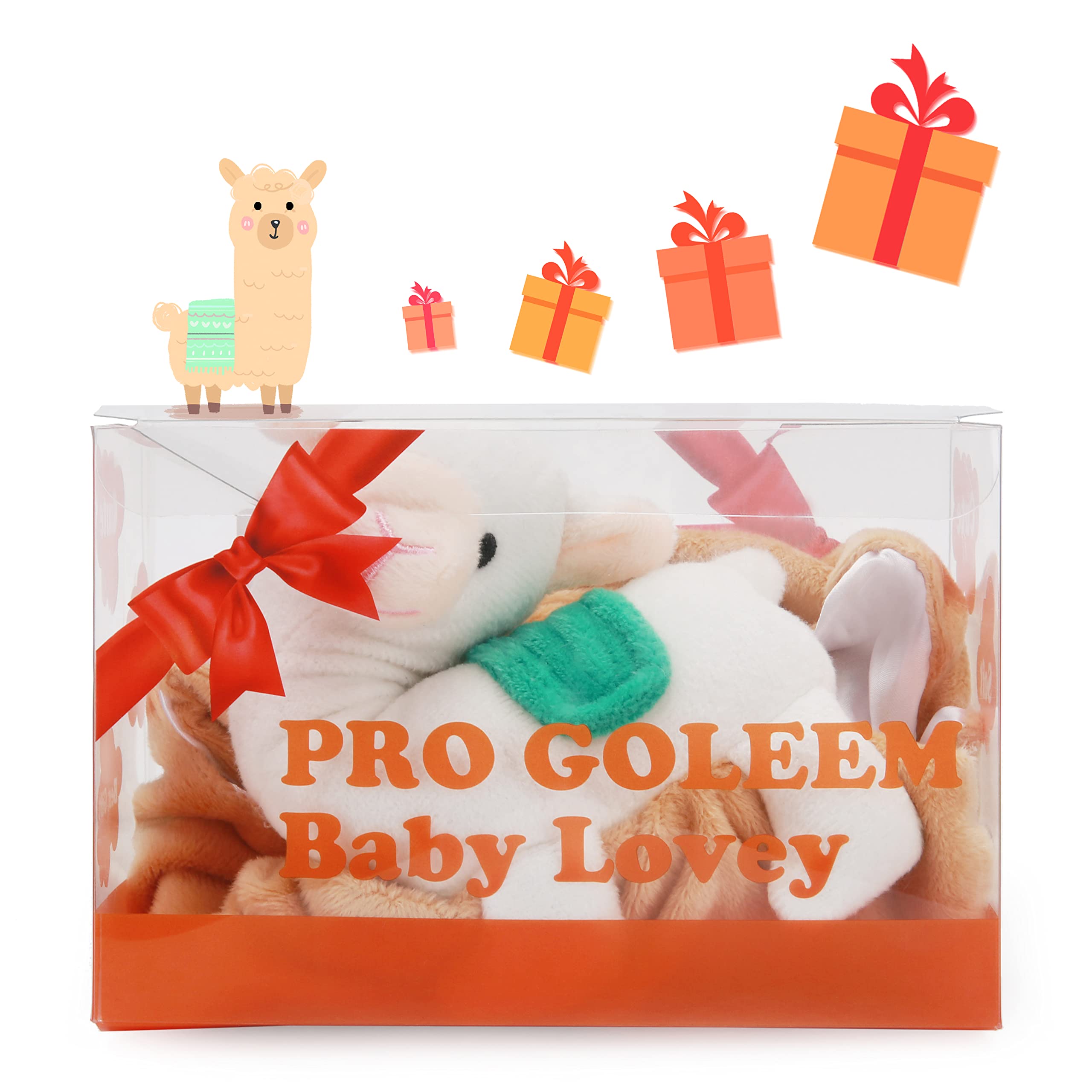 Pro Goleem llama security blanket warm inviting color for baby snuggling