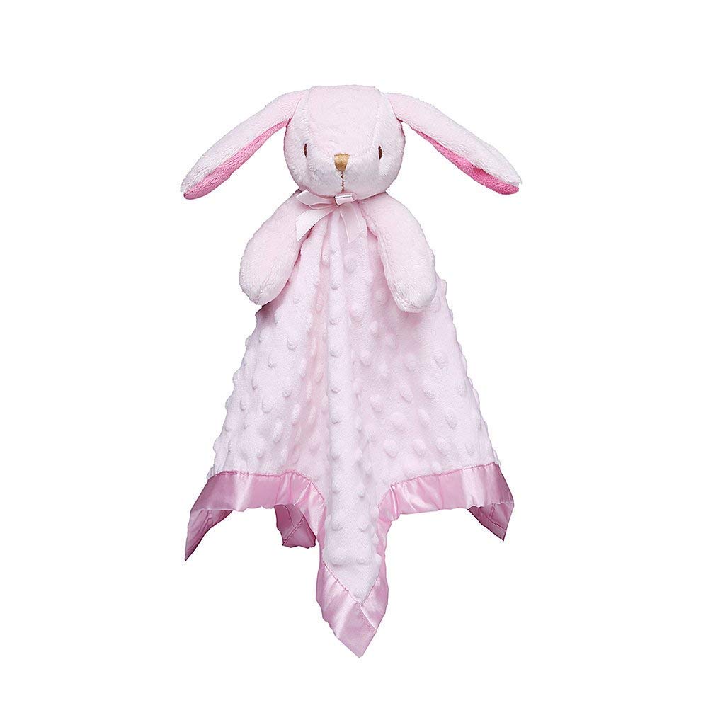 Pro Goleem Loveys bunny head pink for cozy baby security and gentle comfort.
