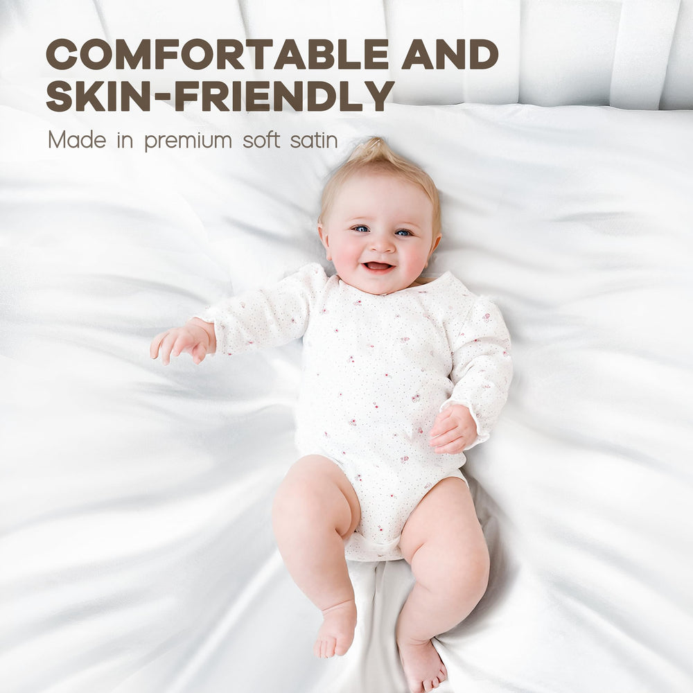 Pro Goleem machine-washable crib sheet for easy nursery cleanup.