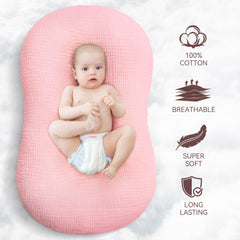 Pro Goleem muslin cover on lounger demonstrates quick-change convenience for busy parents.