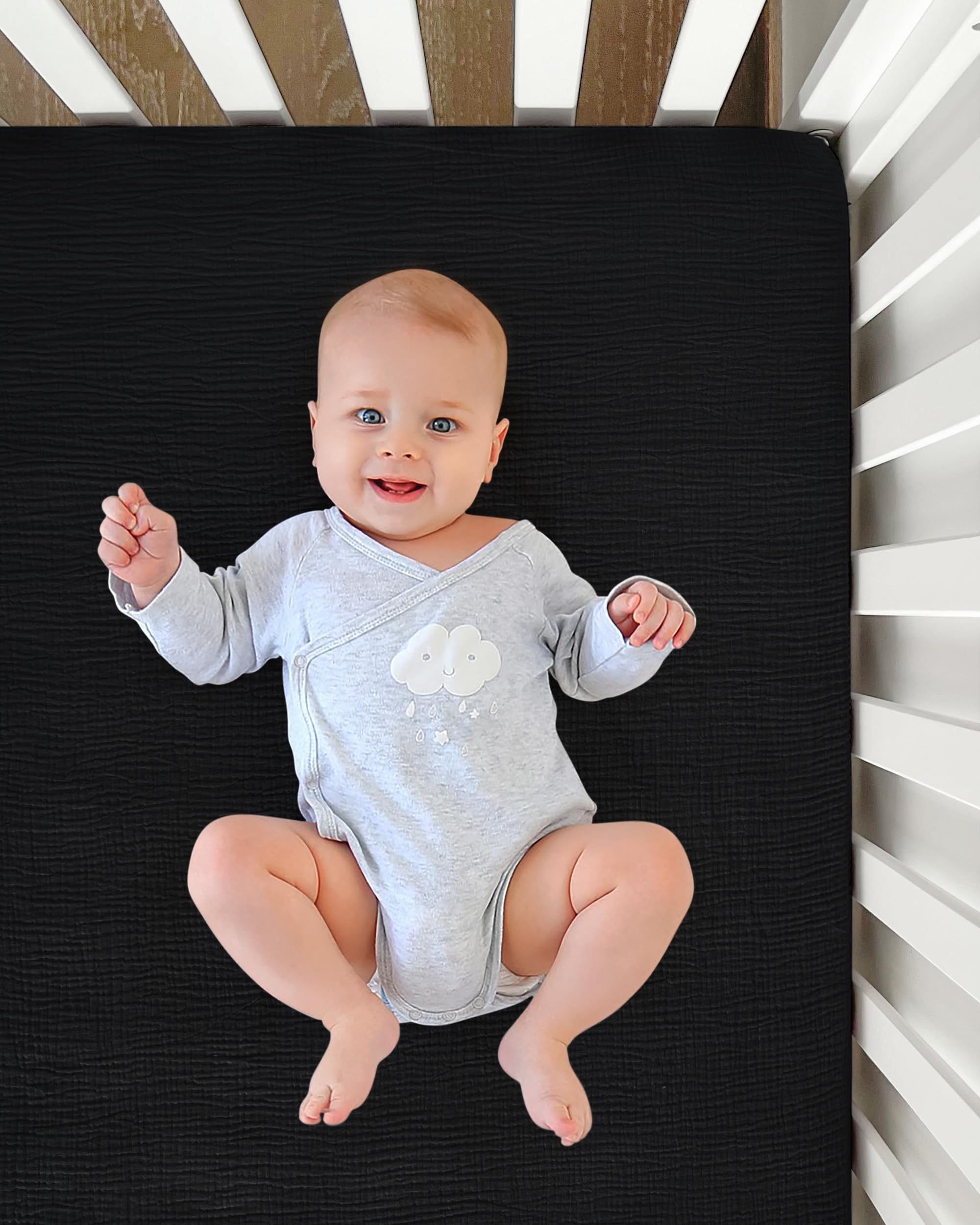 Breathable fabric from Pro Goleem crib sheets for comfortable sleep environment