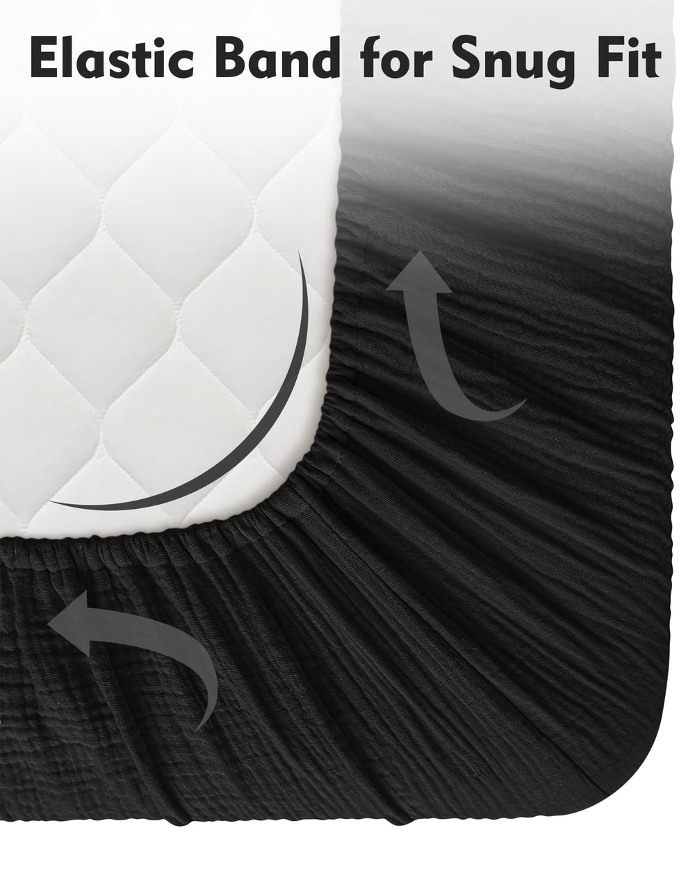 Pro Goleem muslin crib sheets neutral black for boys and girls