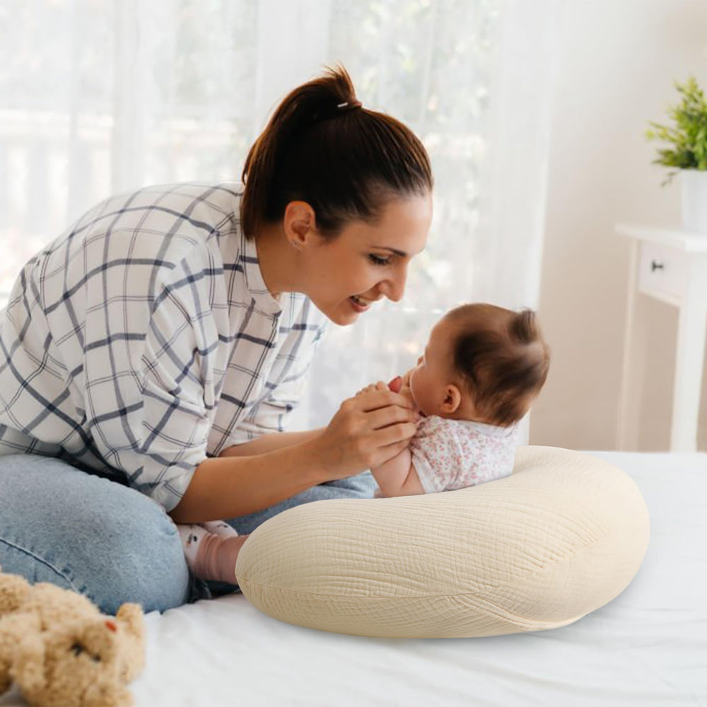 Pro Goleem muslin nursing cover skin-friendly material closeup promotes comfortable feeds