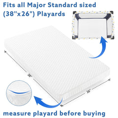 Pro Goleem Pack and Play Mattress with breathable foam enhances comfort and airflow.