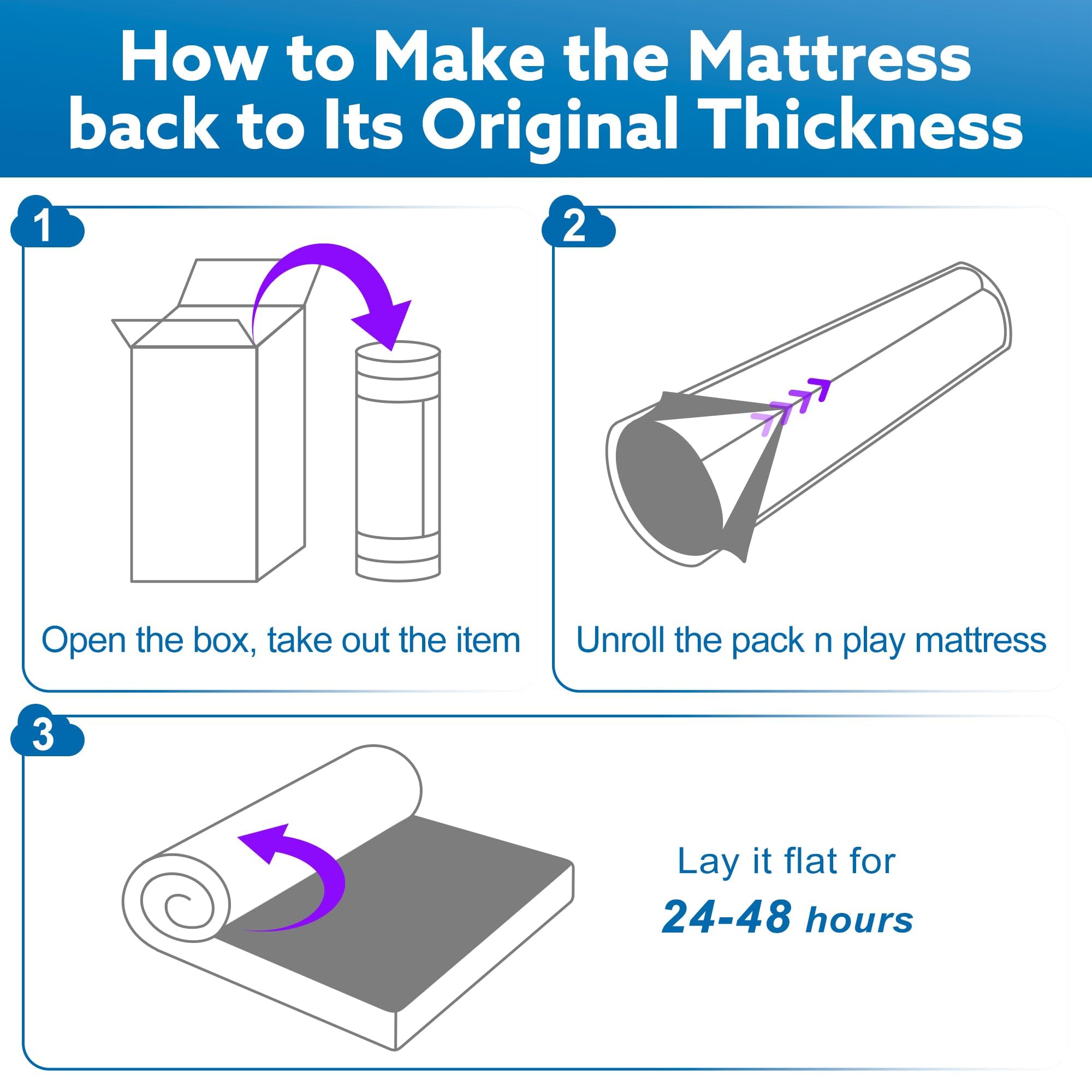 Pro Goleem Pack and Play Mattress high-density foam supports comfortable rest.