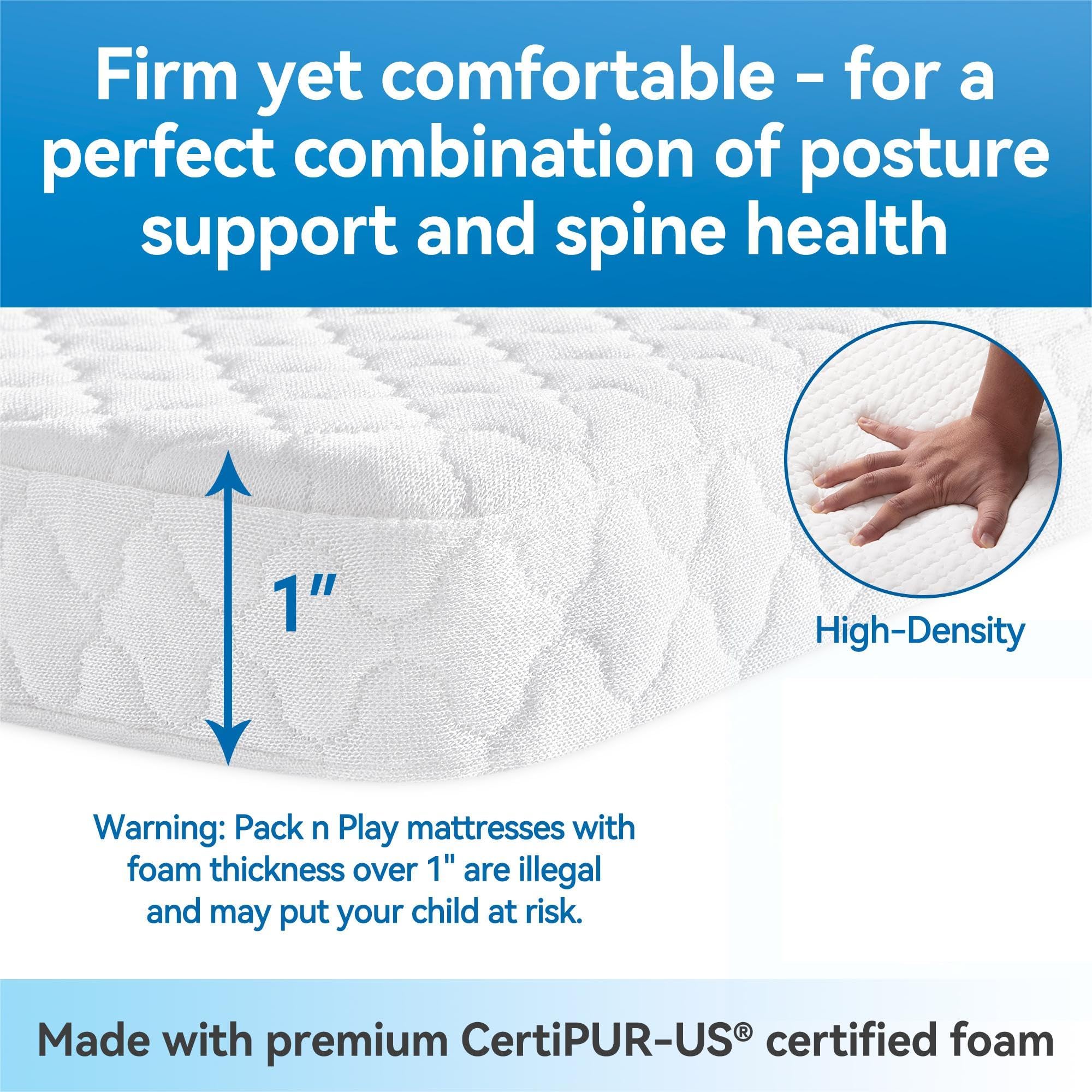 Pro Goleem hypoallergenic jacquard cover is gentle on baby's skin.