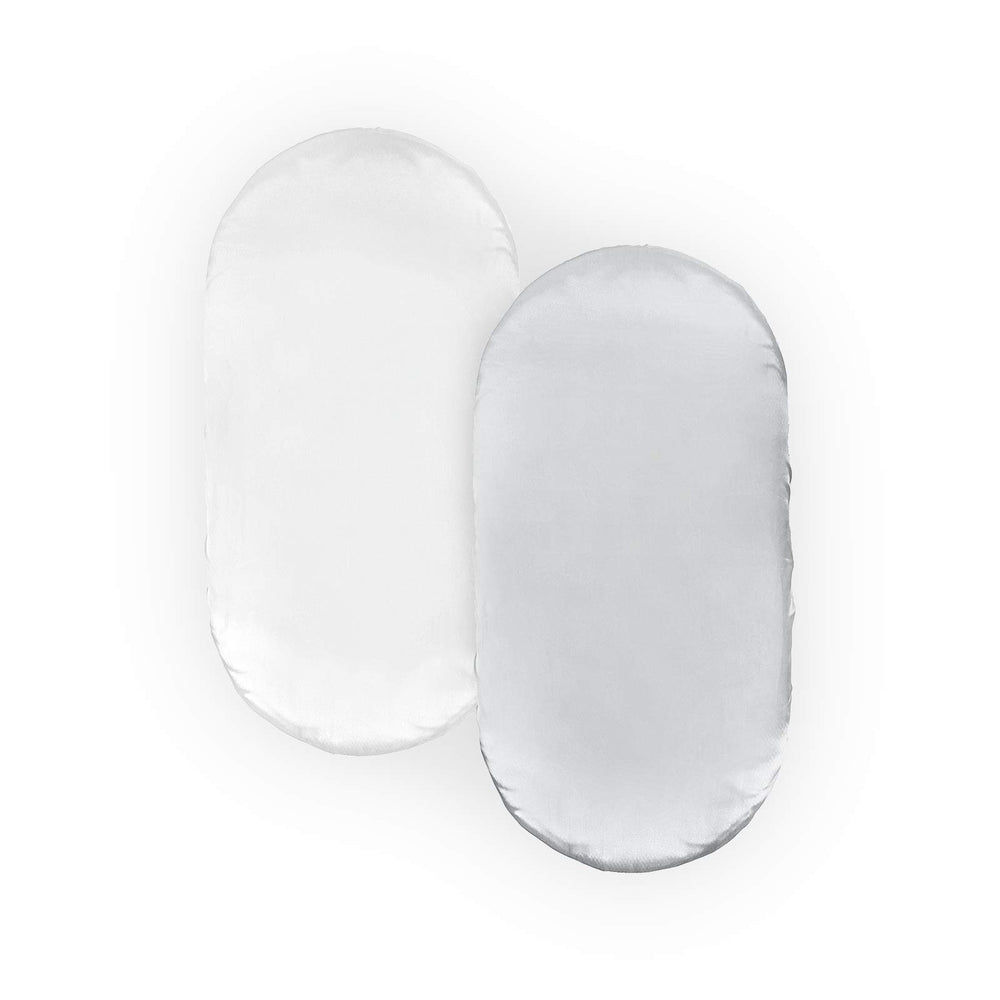 Pro Goleem Satin Bassinet Sheet soft-silk texture close-up for gentle touch and hair protection
