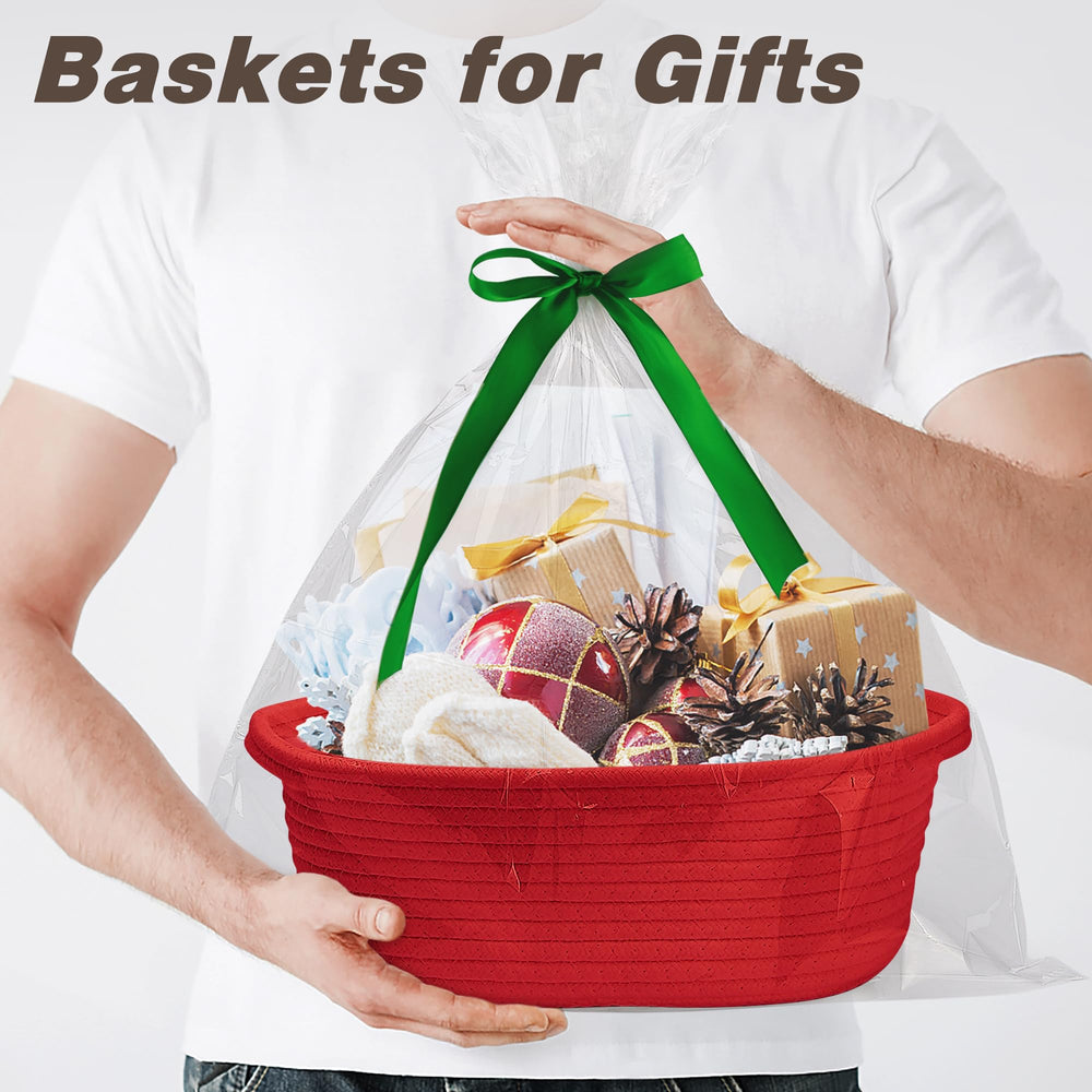 Pro Goleem rope basket with ribbon set ideal for quick gifting.