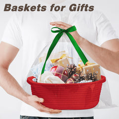 Pro Goleem rope basket with ribbon set ideal for quick gifting.