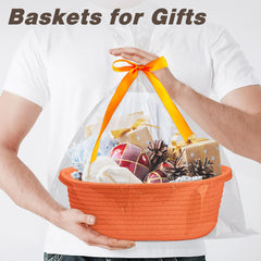 Pro Goleem basket used for bedroom organization on a bedside table.