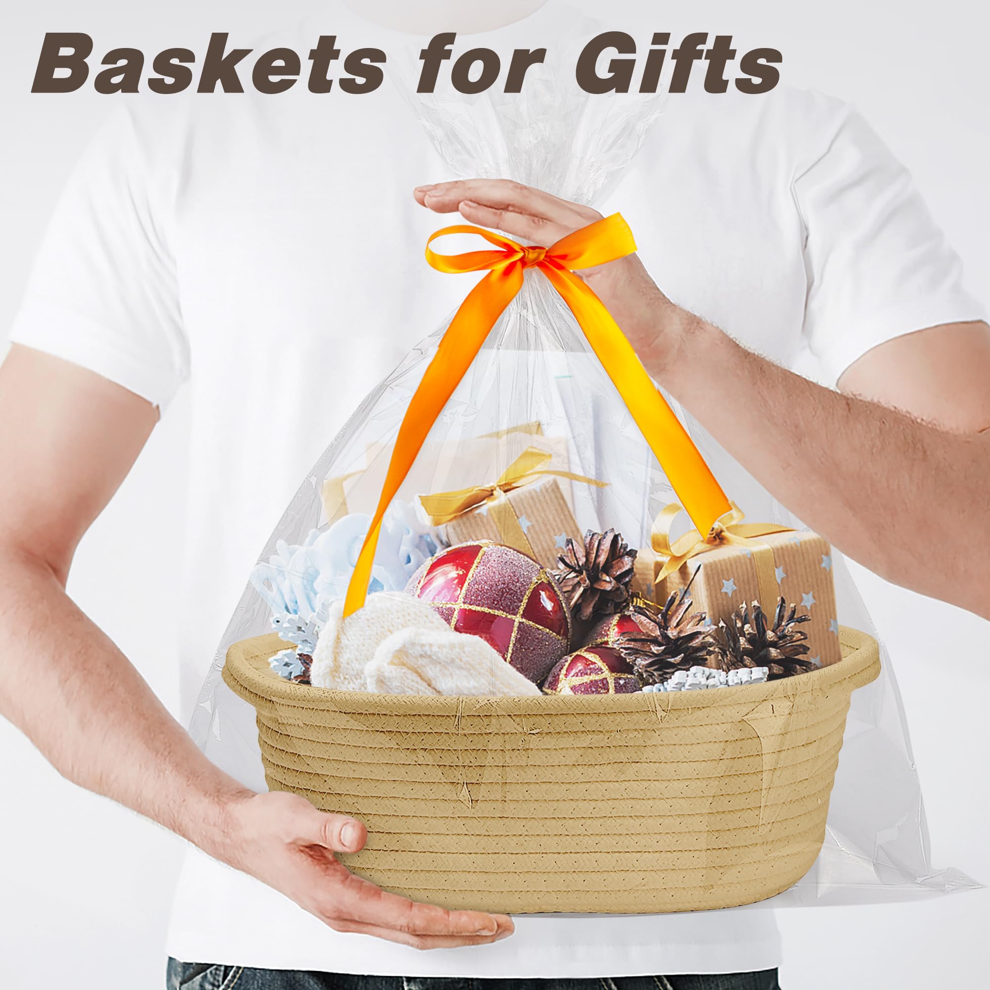 Pro Goleem small woven basket close-up weave shows durable cotton rope.