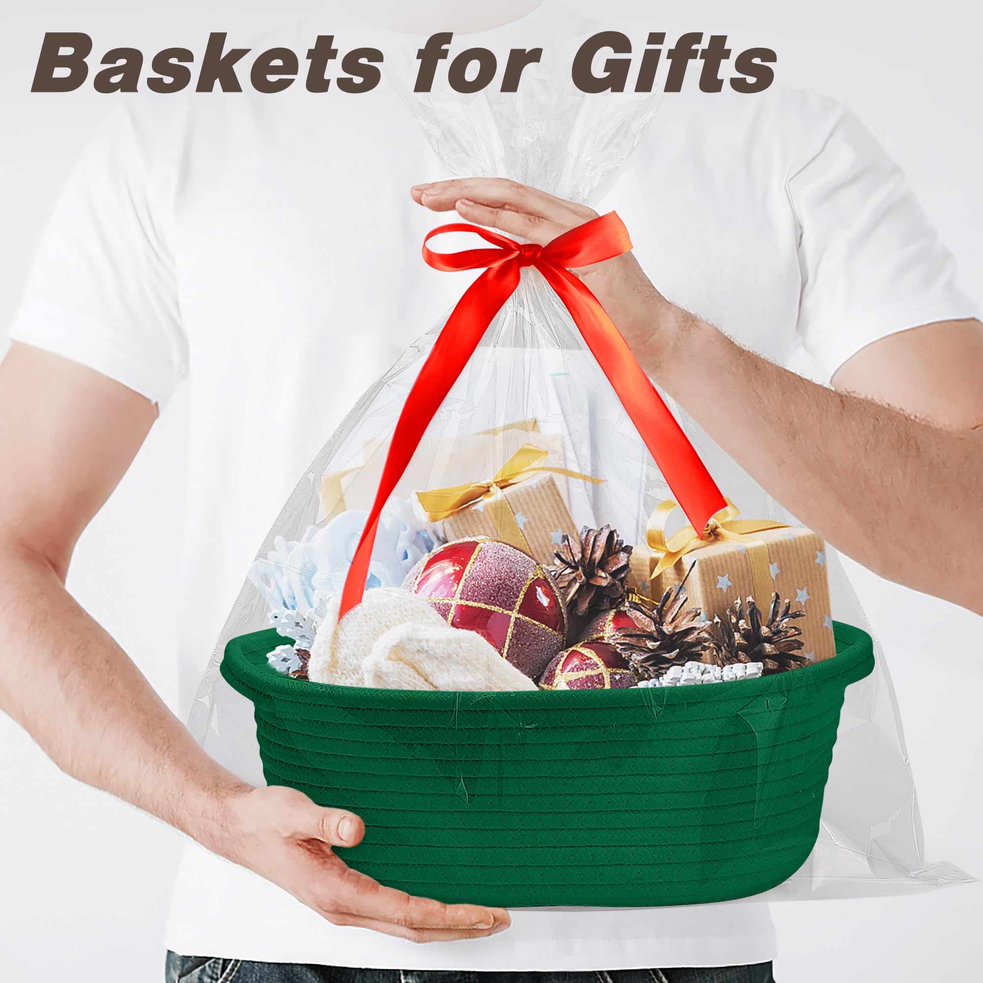Pro Goleem small woven basket with gift bag and ribbon shows ready-to-gift packaging.