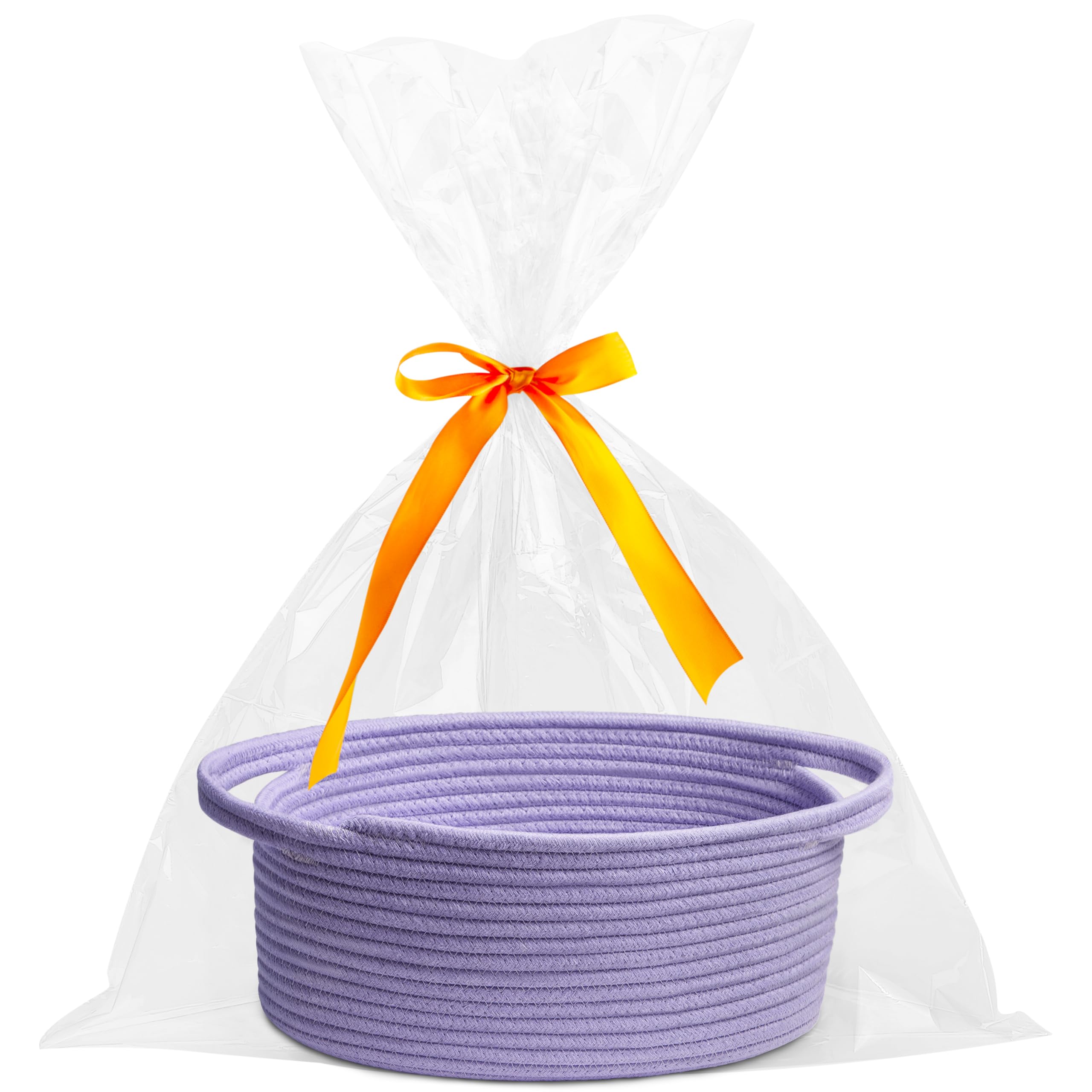 Pro Goleem small woven basket with gift bag and ribbon for easy gift presentation.