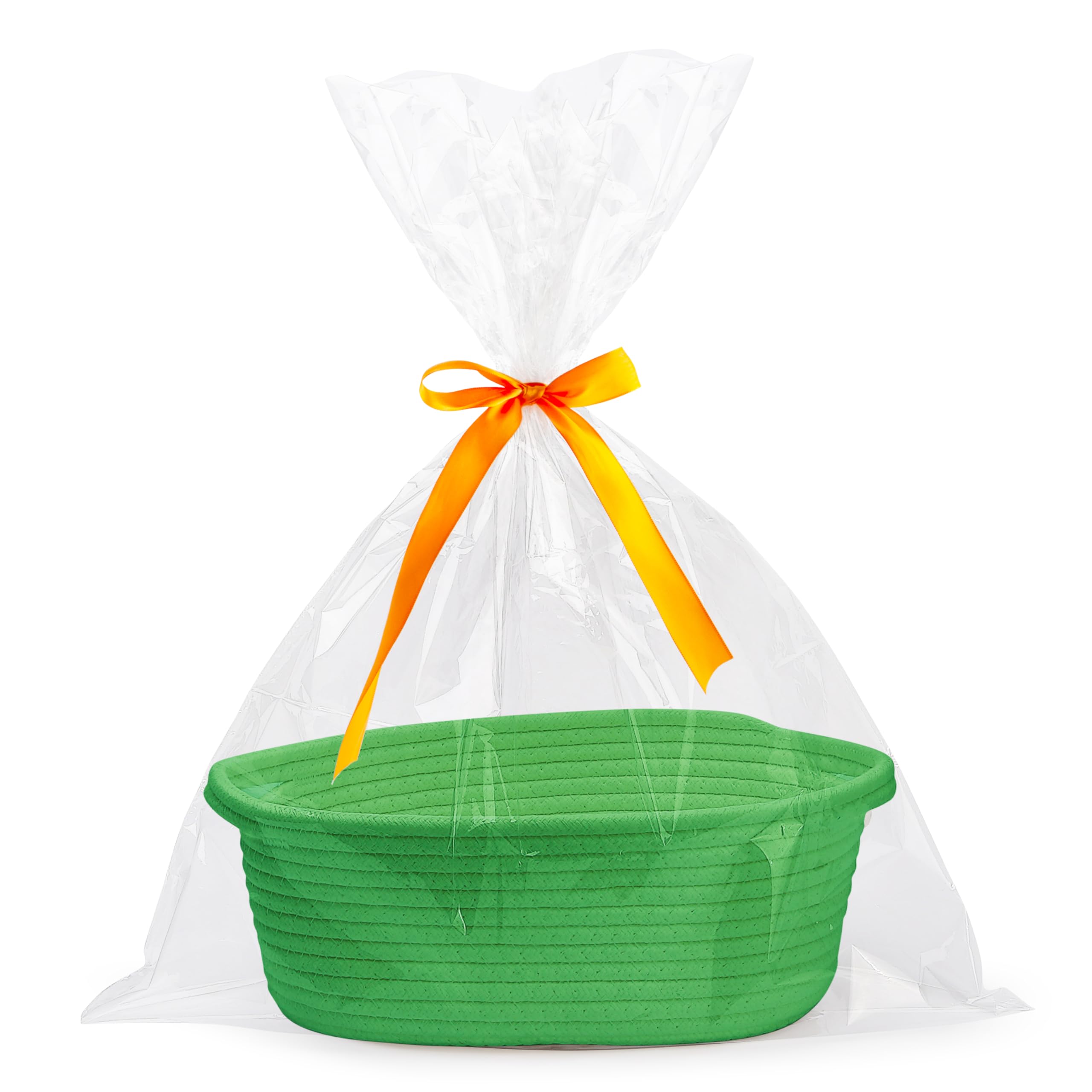 Pro Goleem small woven basket with gift bag and ribbon, ideal for gifting.