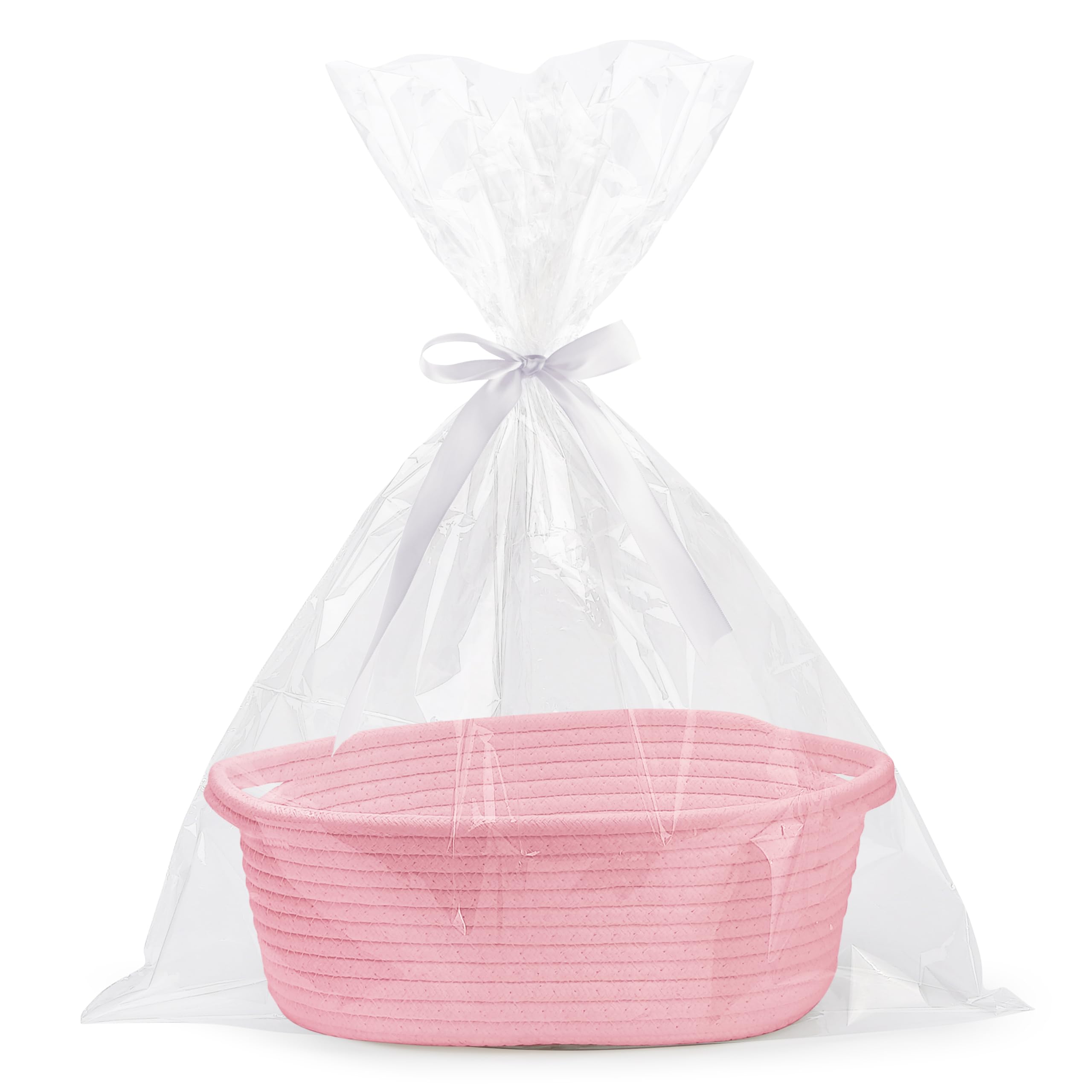 Pro Goleem small woven basket with gift bag and ribbon ideal for ready-made gift presentations