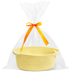 Pro Goleem small woven basket with gift bag and ribbon for quick gifting
