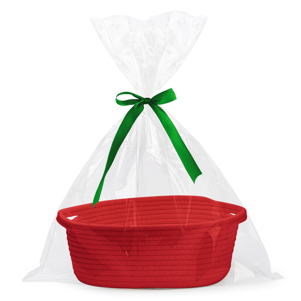Pro Goleem small woven basket with gift bags ready for celebration.