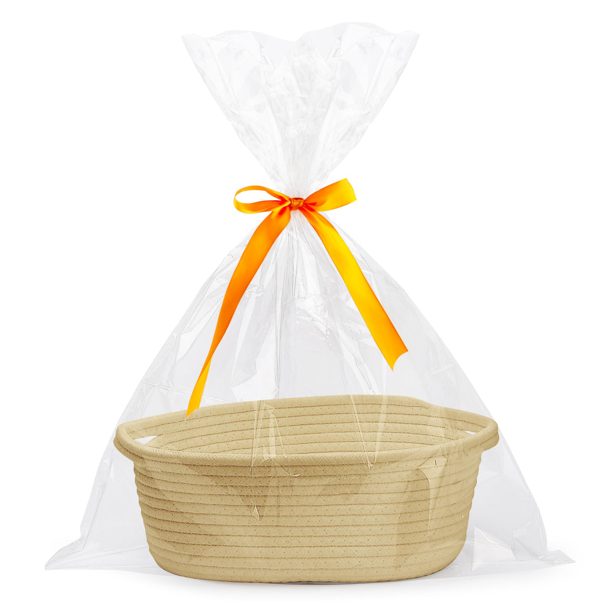 Pro Goleem small woven basket with gift bags for ready-to-gift packaging.