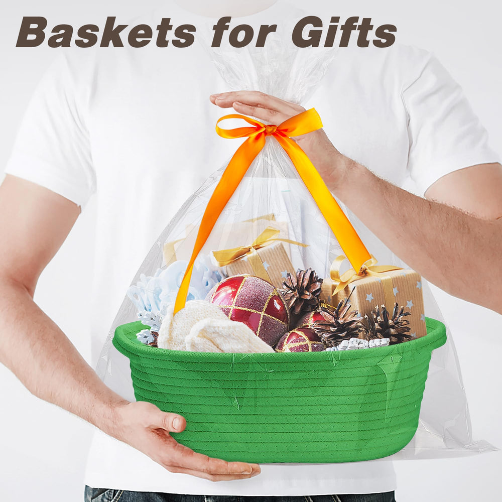 Pro Goleem basket on a bedside table demonstrates easy room organization.