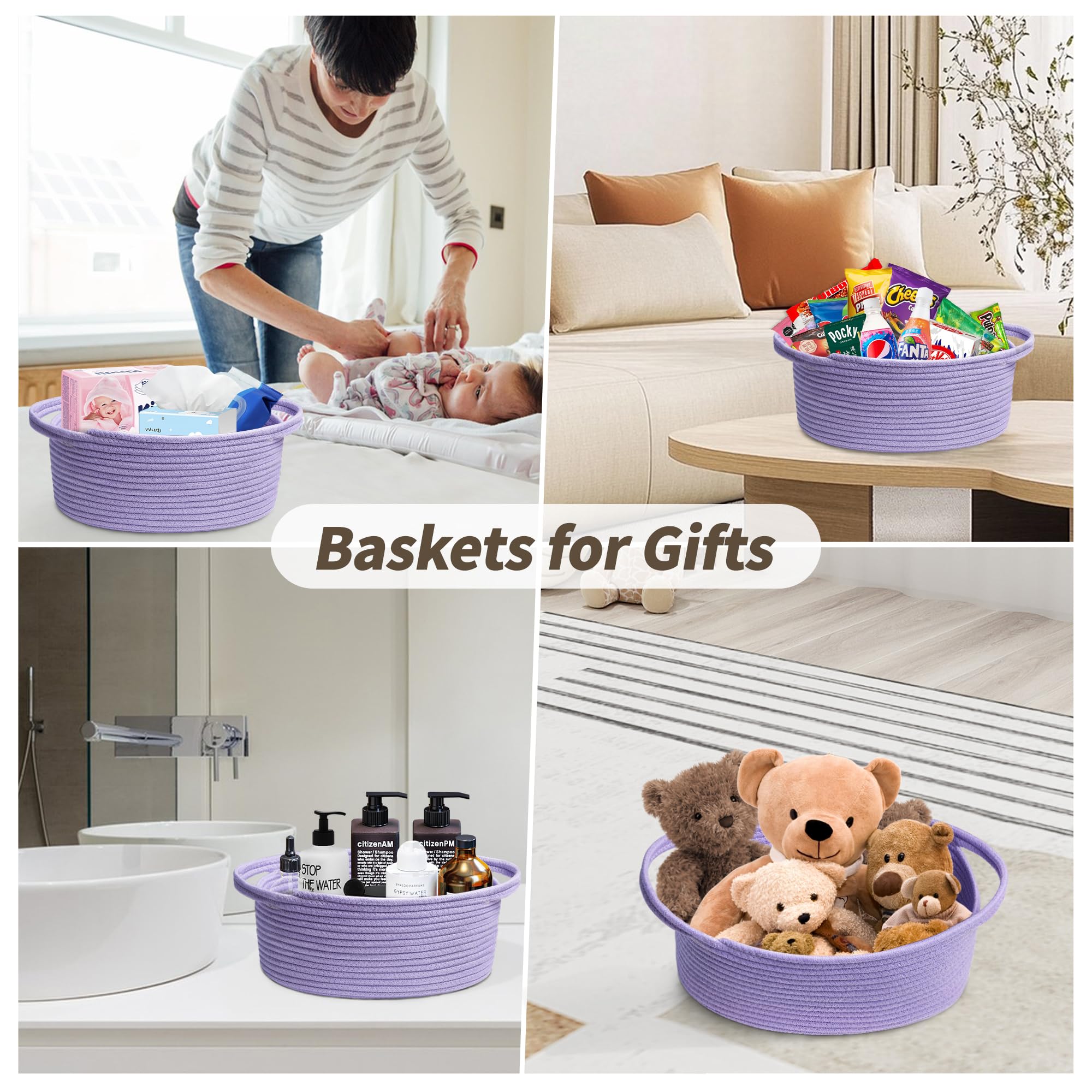 Pro Goleem small woven basket size-12x8x5 shows compact footprint with versatile placements.