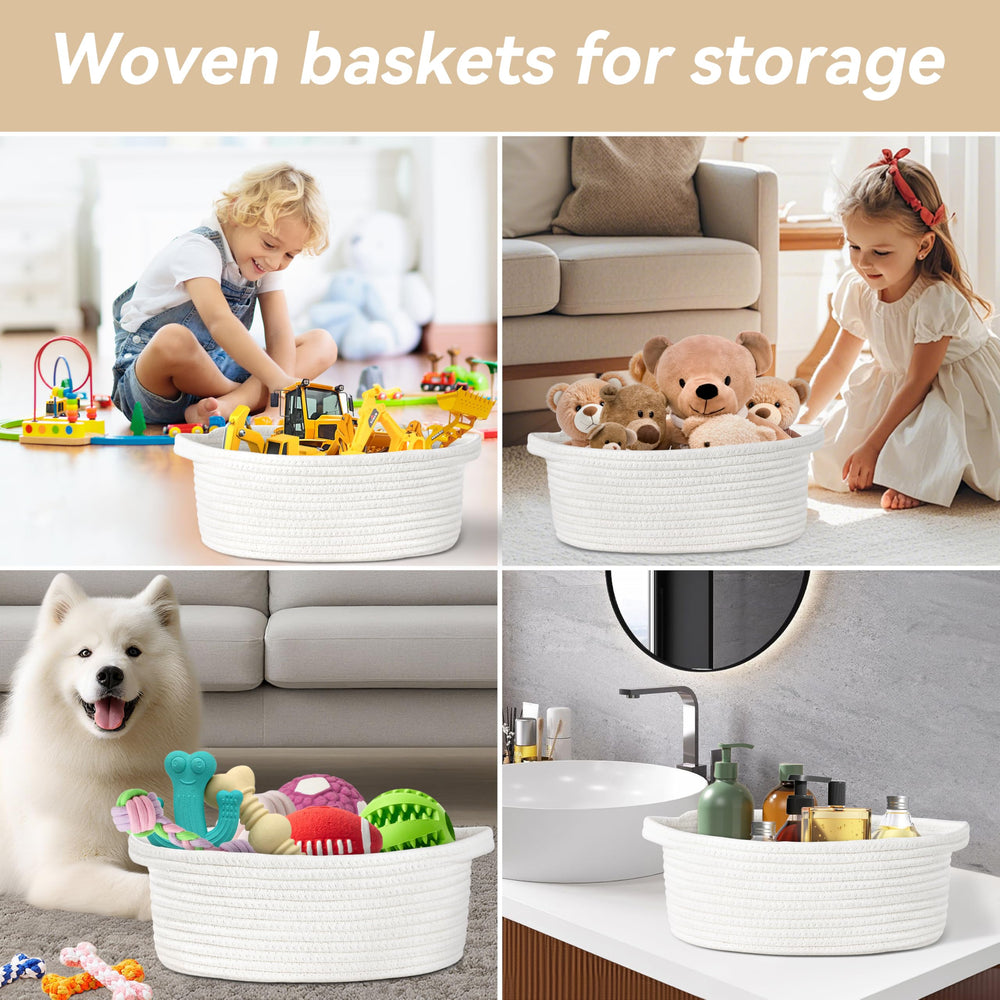 Pro Goleem durable cotton rope basket showcases sturdy construction