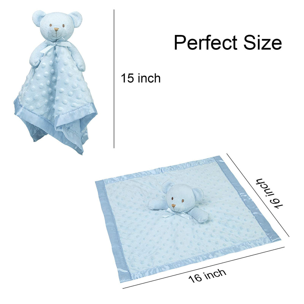 Pro Goleem Teddy Bear Lovey blue 16inch baby room cuddly decor