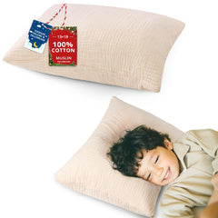 Pro Goleem toddler pillow 13x18 beige delivers compact support for naps