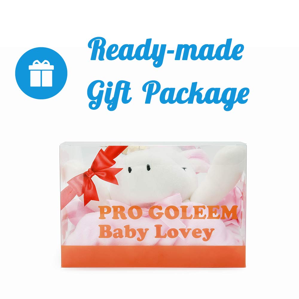 Pro Goleem Unicorn Lovey gift packaging presentation appeals as newborn or toddler gift.