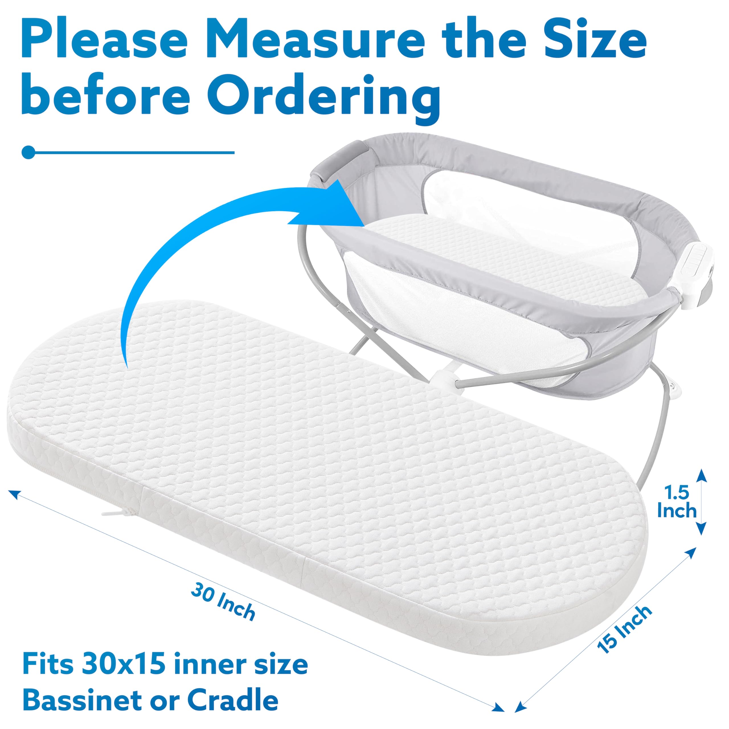 Pro Goleem waterproof bassinet cover protects foam and cleans easily