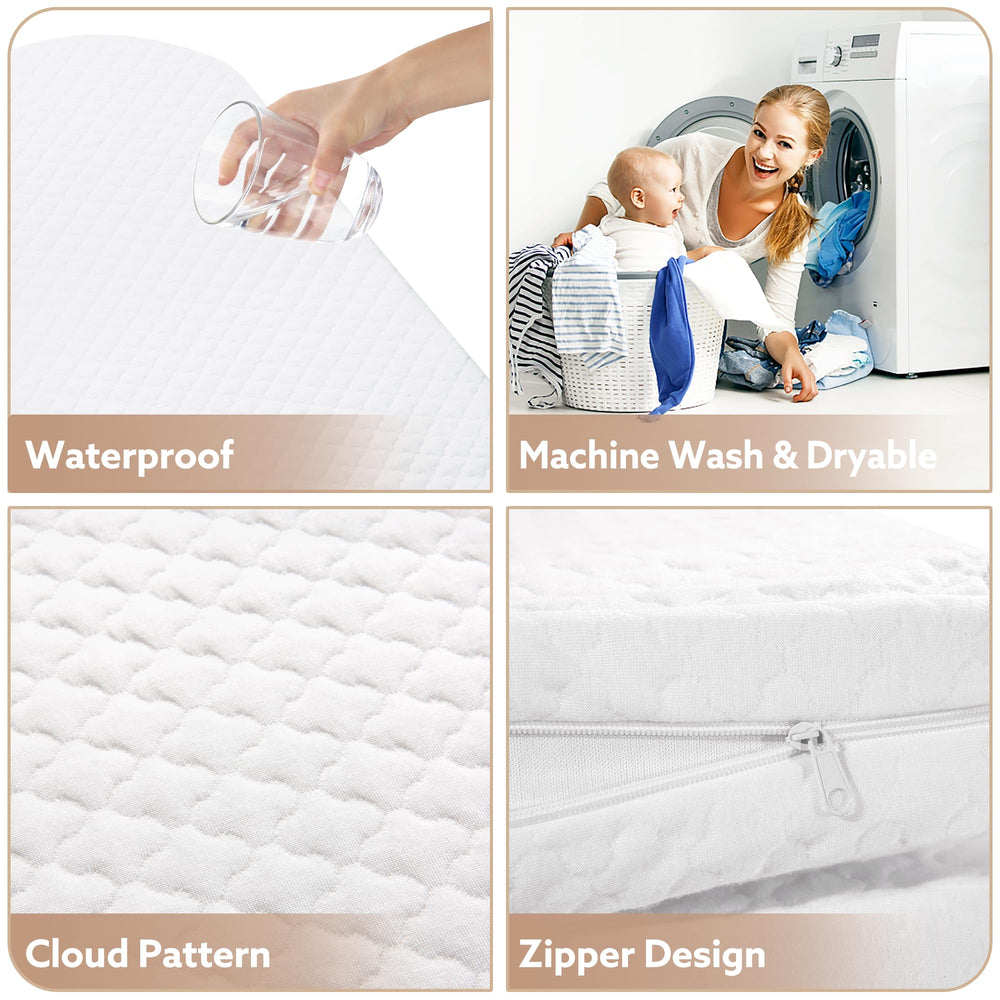 Pro Goleem waterproof pad covers unzip for easy washing.