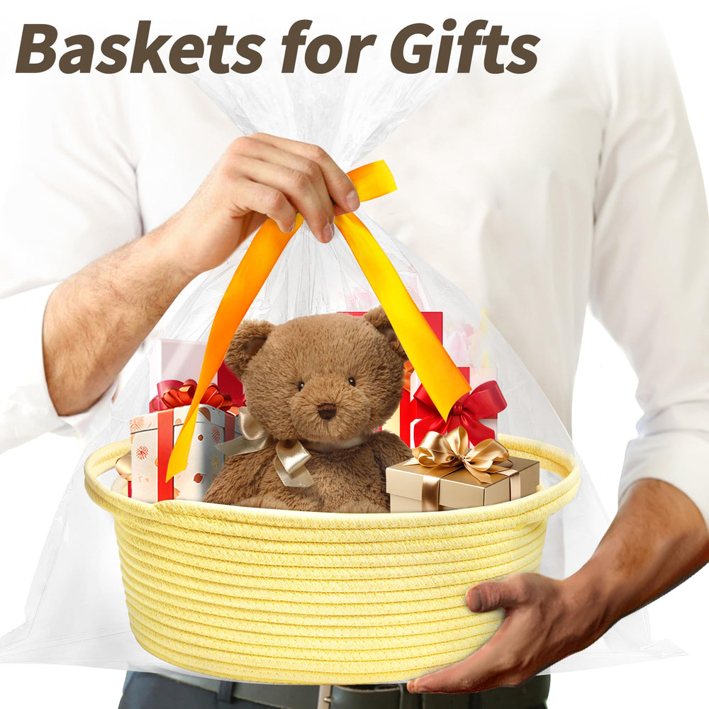 Pro Goleem yellow basket organized bedroom essentials