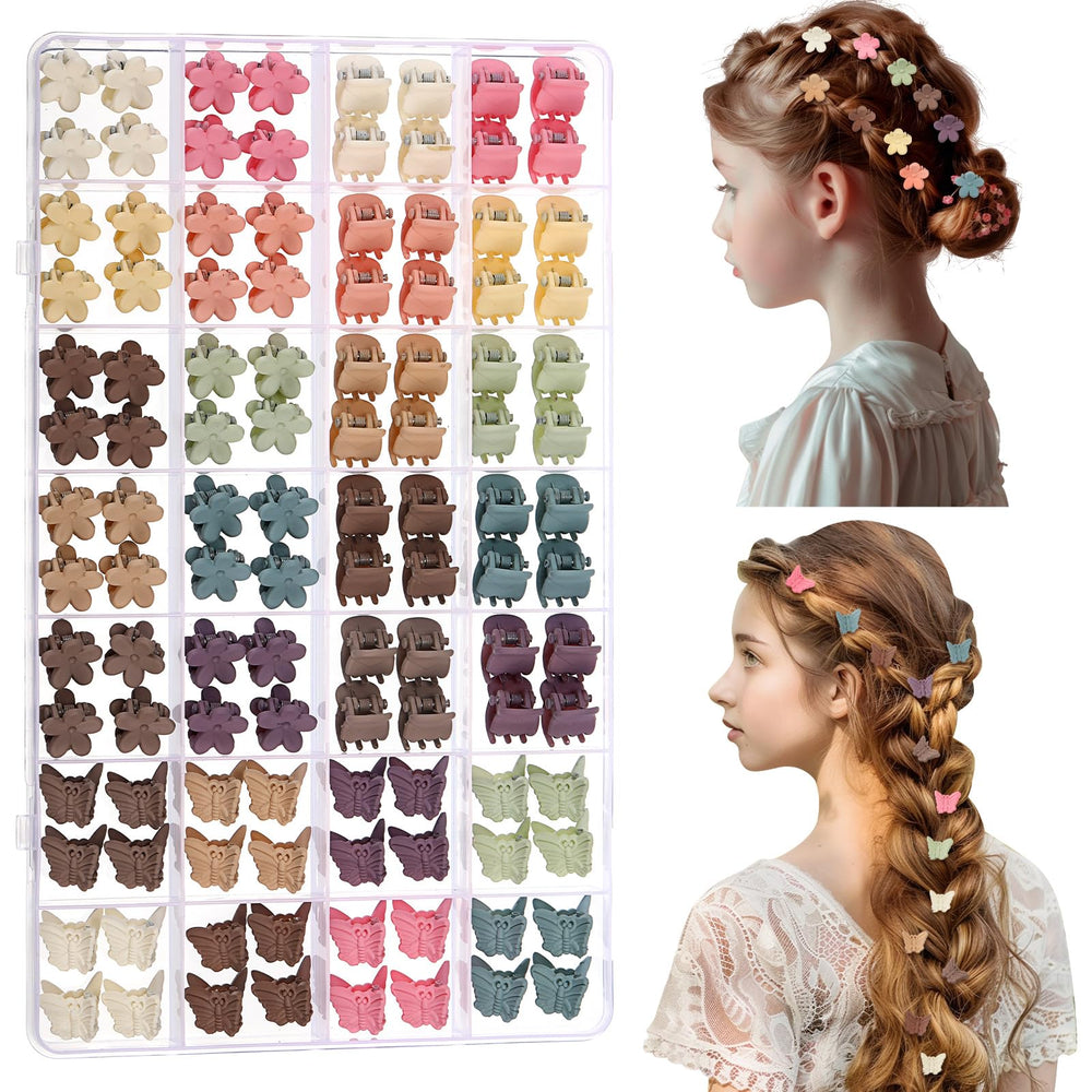 ProSuites 112pcs baby hair clips in an organizer box for neat storage.