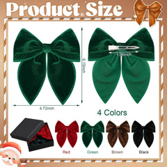 ProSuites Christmas velvet bow green clip adds bright holiday color with reliable grip.