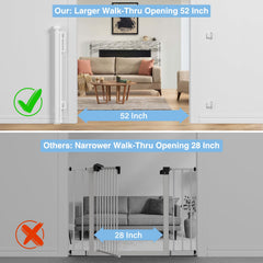 PRObebi 34-inch tall gate offering safe height for youngsters and pets.