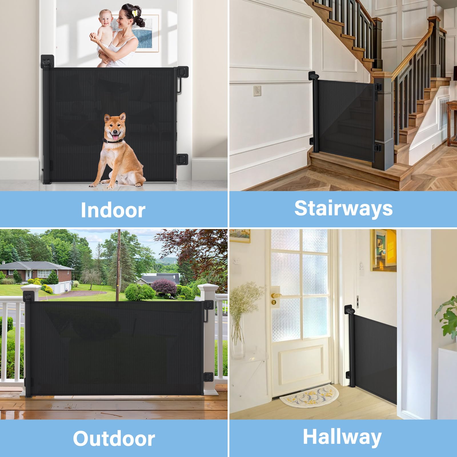 PRObebi double-lock retractable gate provides secure closure