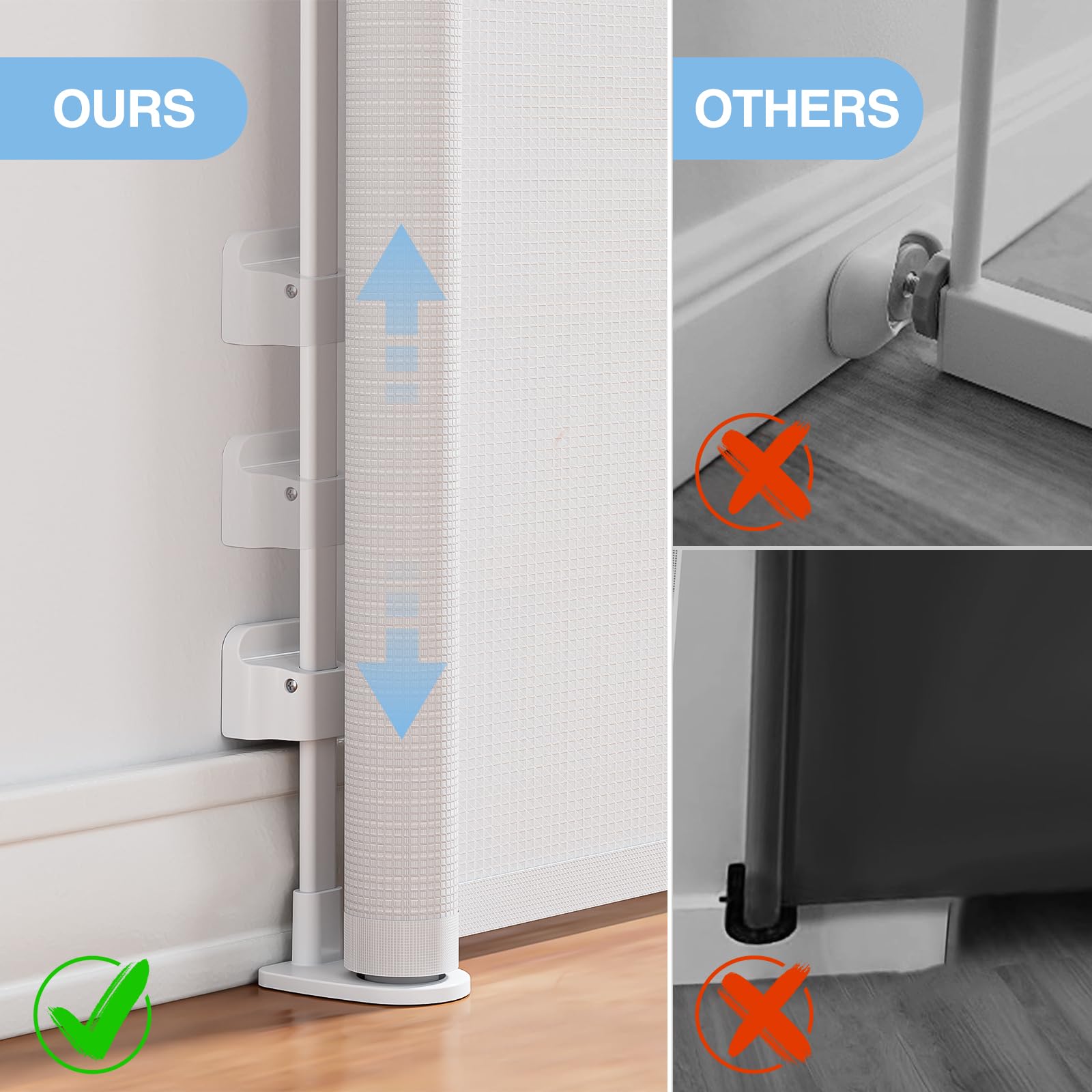 PRObebi one-handed operation gate enables easy control while carrying items.