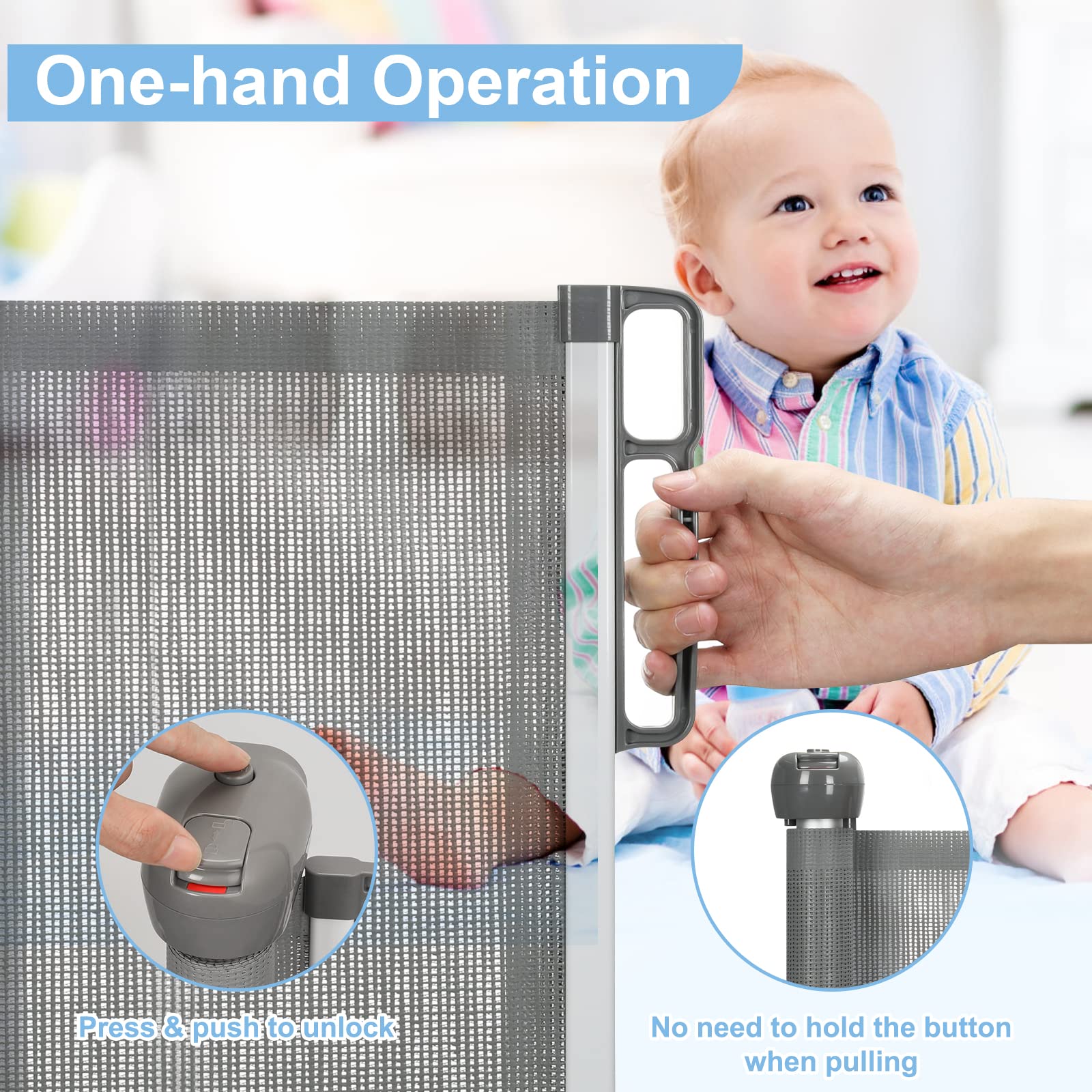 PRObebi retractable gate roll-up for easy storage when not in use