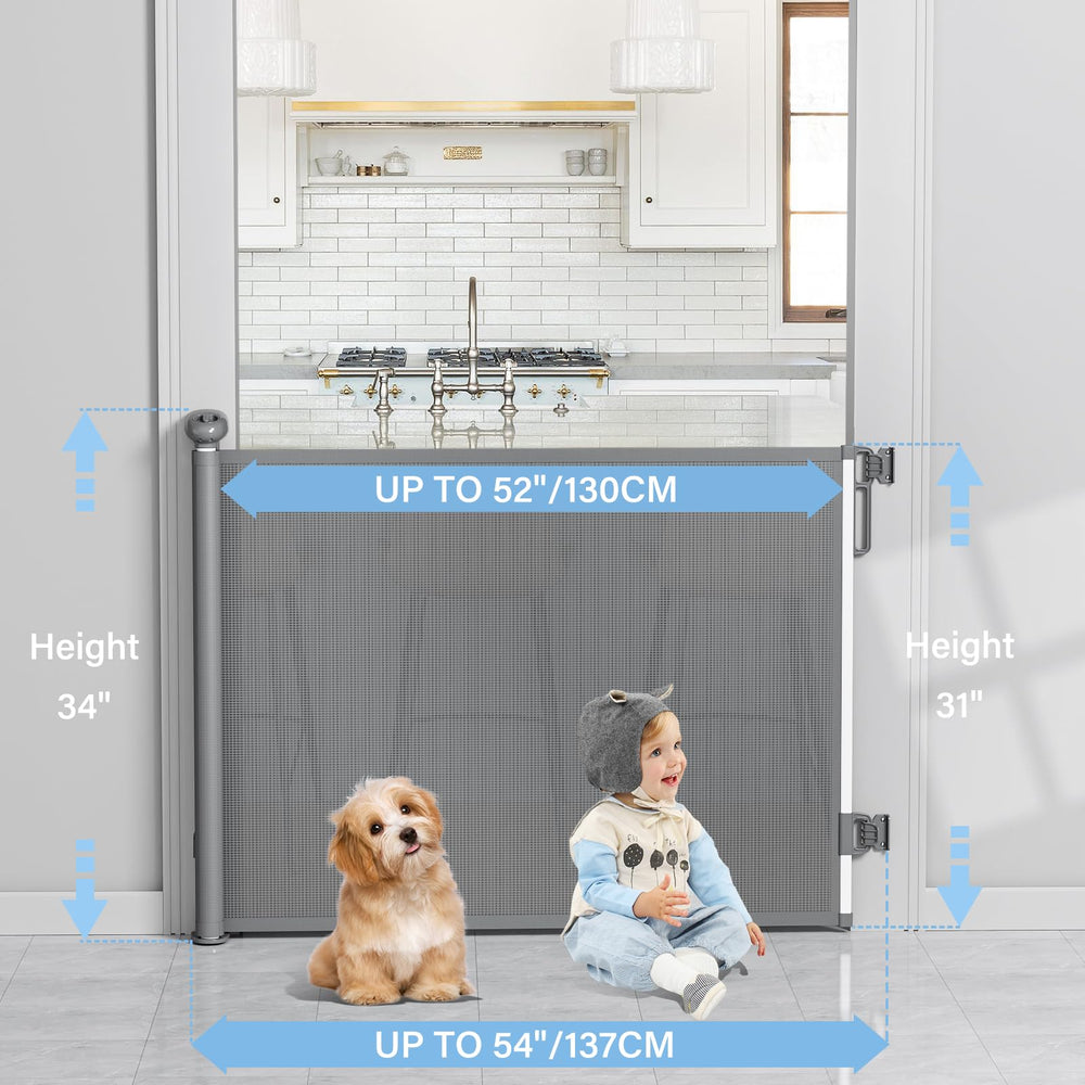 PRObebi retractable gate folds neatly for discreet storage