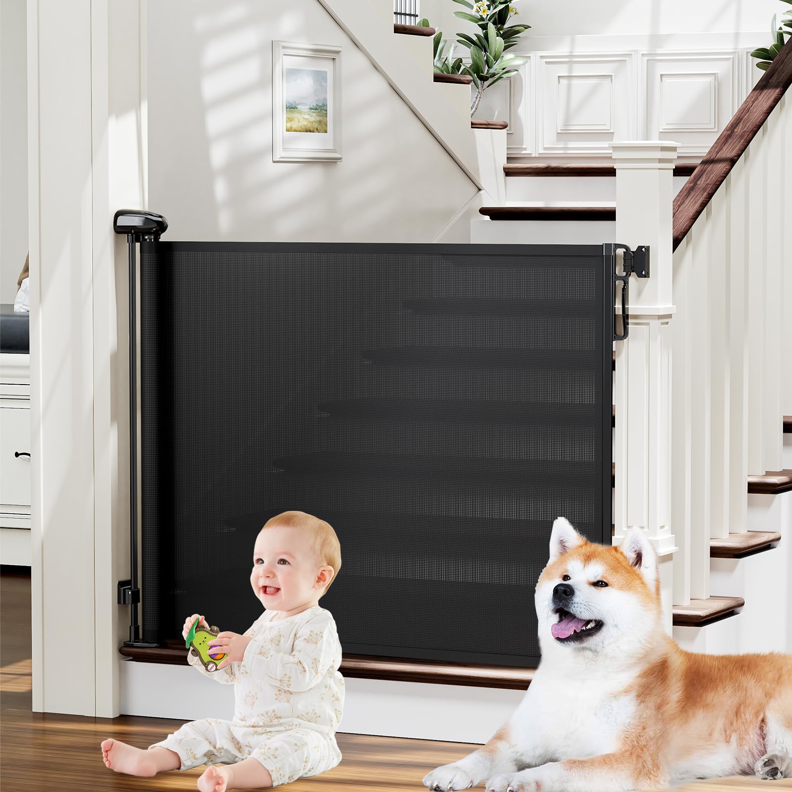 Probebi retractable gate panel closed enables compact storage after use.
