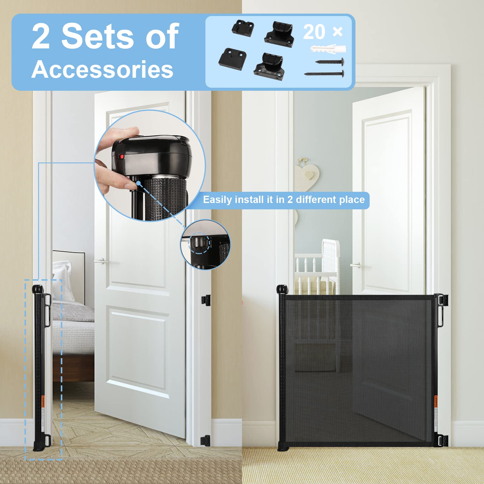 PRObebi mesh gate features color-coded red-green signals for safety status.