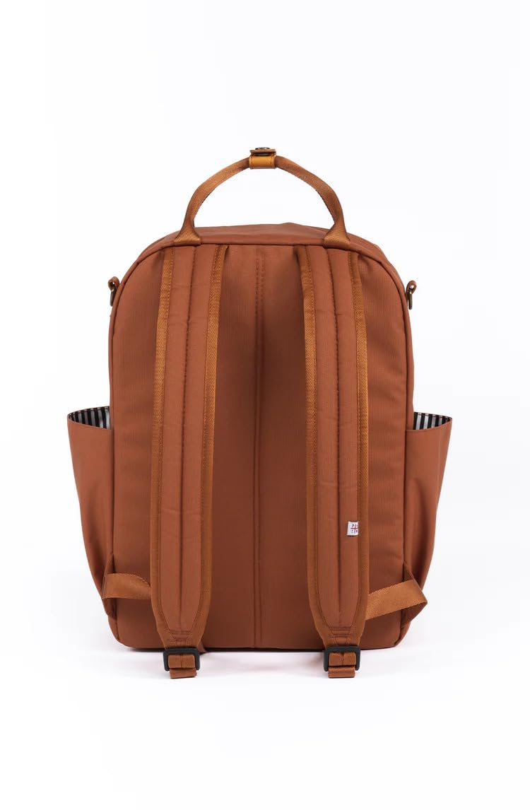 Product of the North Elkin backpack interior pockets organized for bottles and diapers.