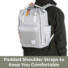 Product of the North Elkin backpack wide mouth opening for easy access to essentials.